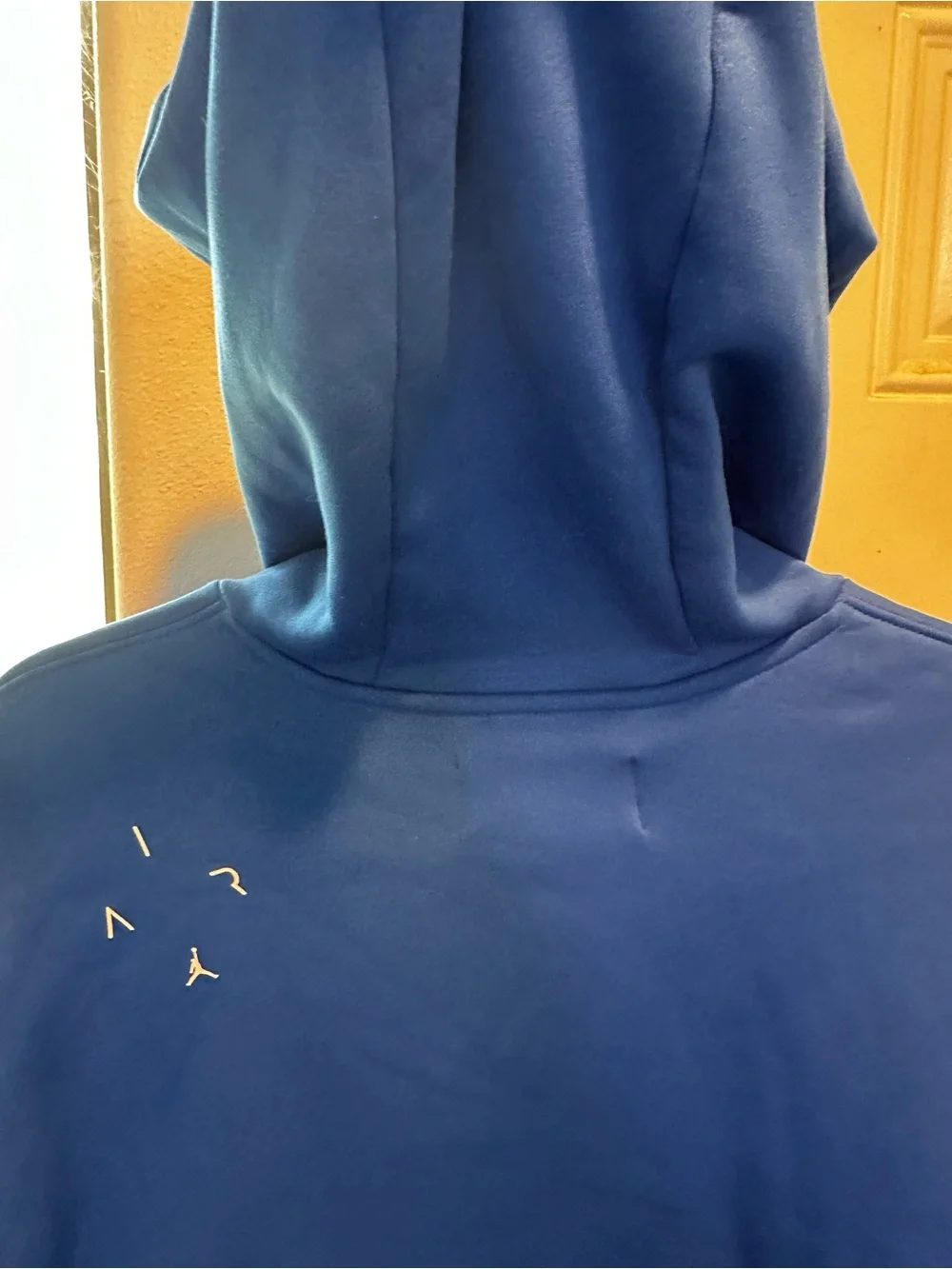 Jordan Air Therma Fleece Pullover Hoodie Blue Dri-Fit Graphic Jumpman
